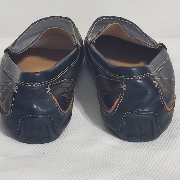 OlyKai Lokahi Driving Moccasin Loafers Black Leather Slip On Men's   10 - Picture 6 of 9